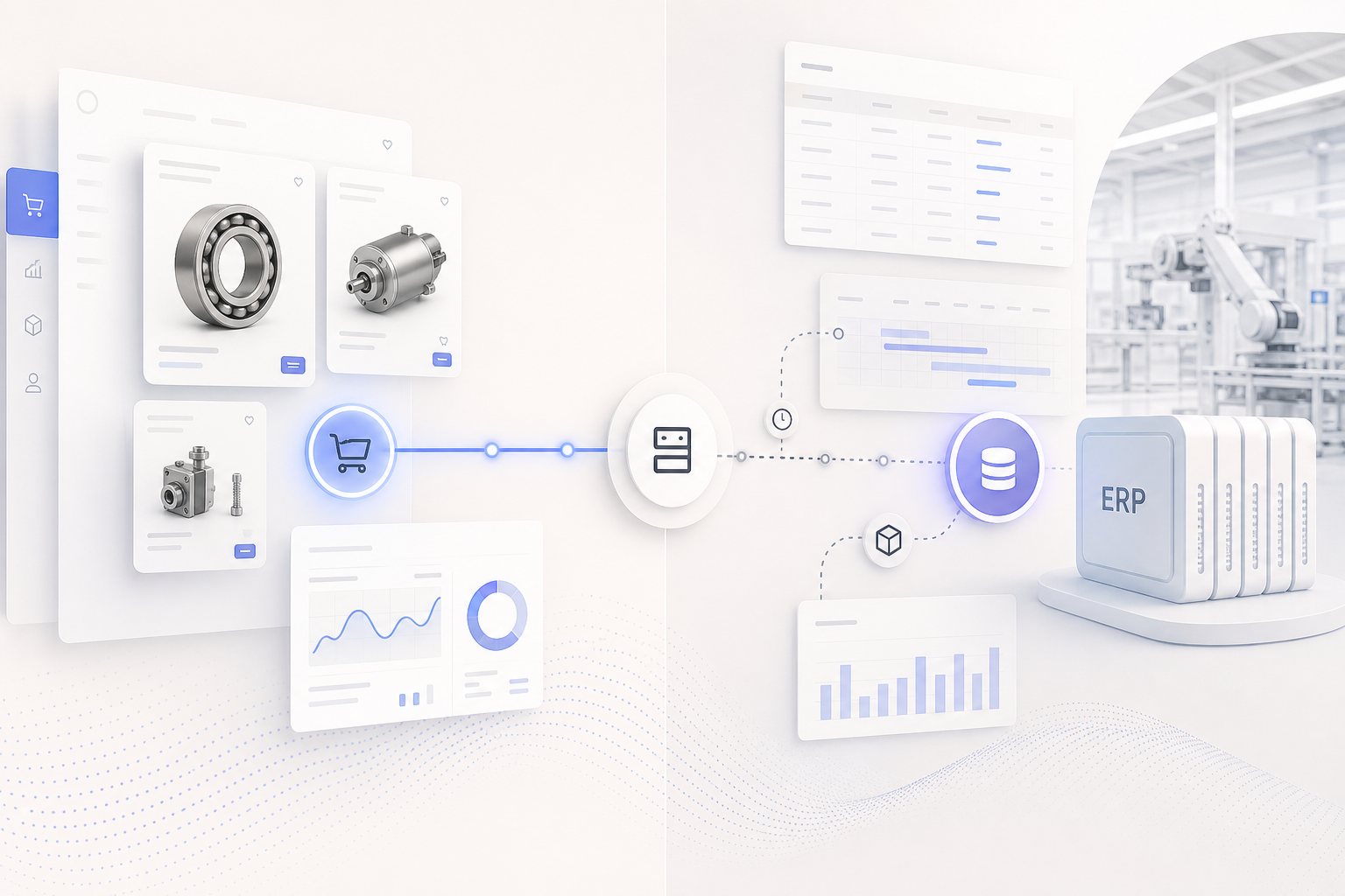 ERP-Integration im B2B-Shop: Welche Daten in Echtzeit laufen sollten und wo asynchrone Synchronisation besser ist