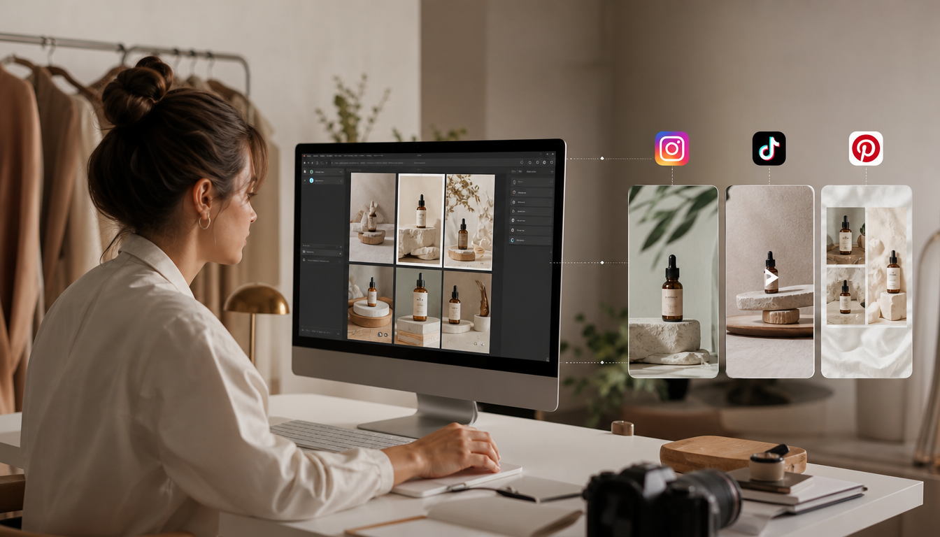 KI-Asset-Repurposing: Produktinhalte für Instagram, TikTok & Pinterest