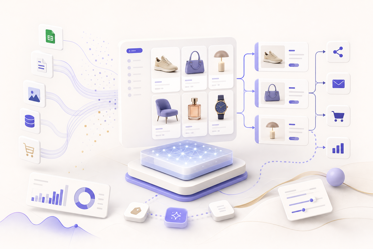 KI für Produktfeeds, Kataloge und Kampagnen im E-Commerce: So bleiben Google Shopping, Meta Ads und Social Content konsistent
