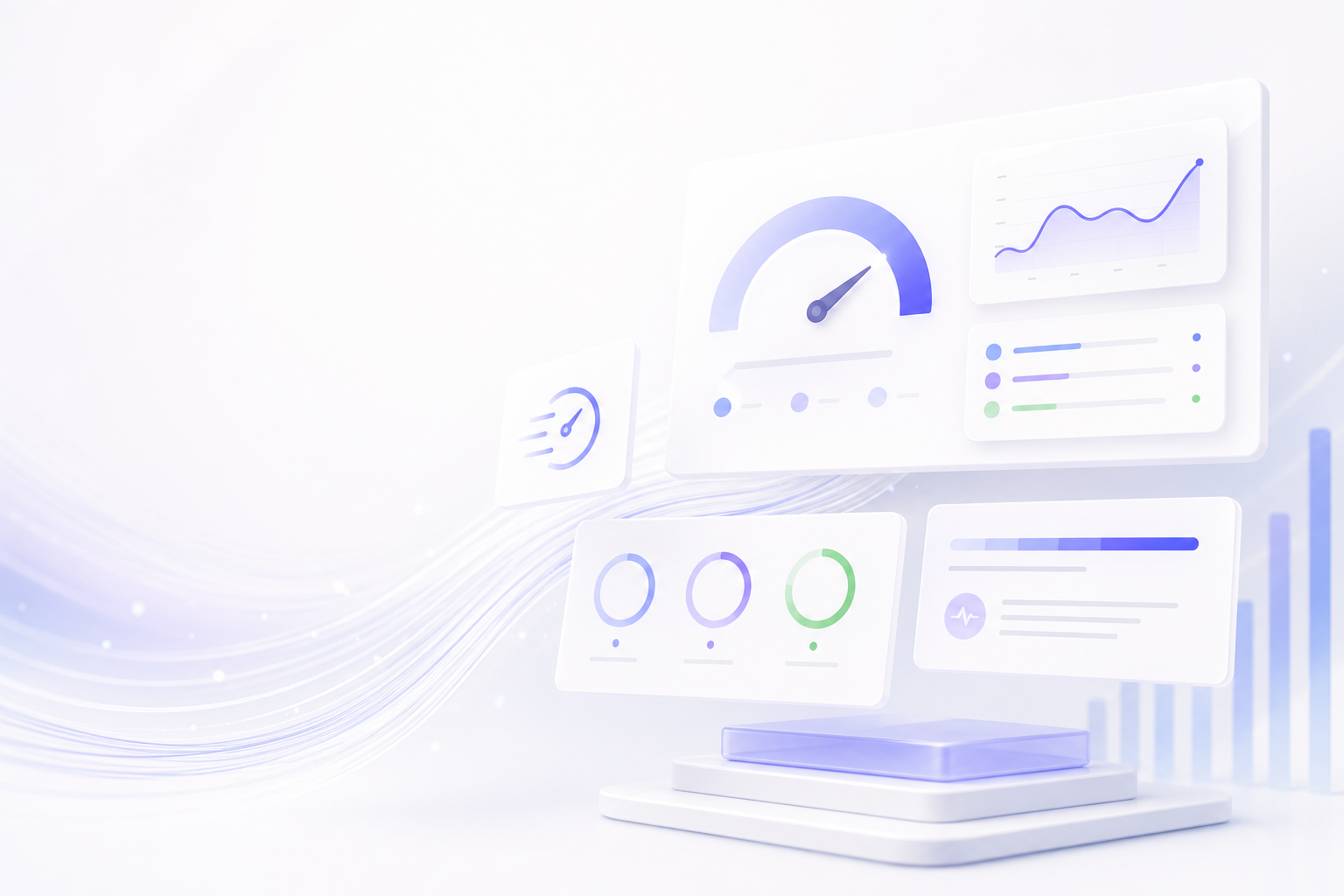 Website Performance Optimierung Headerbild für schnelle Website und Core Web Vitals