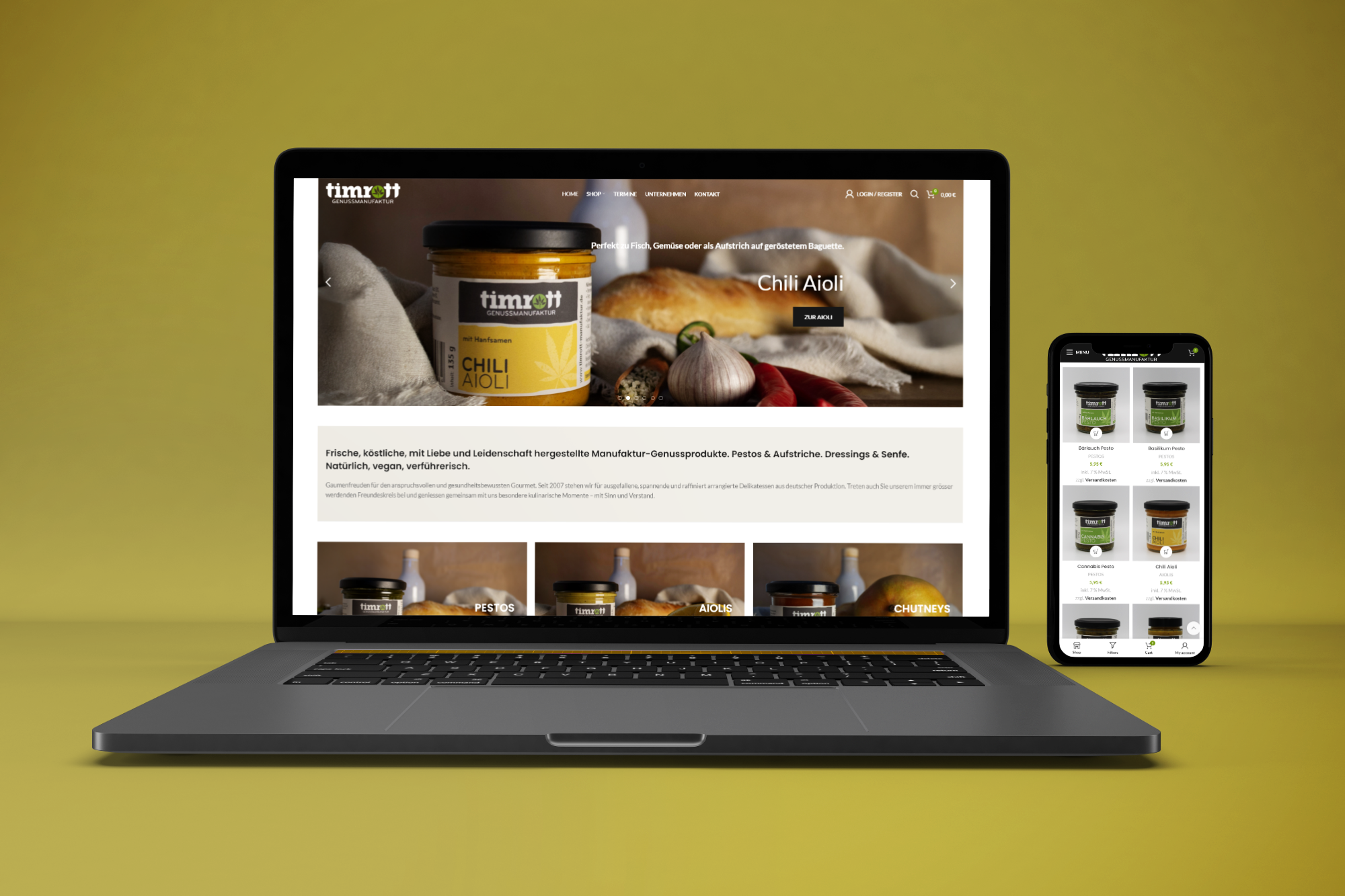 Onlineshop – Timrott Feinkost